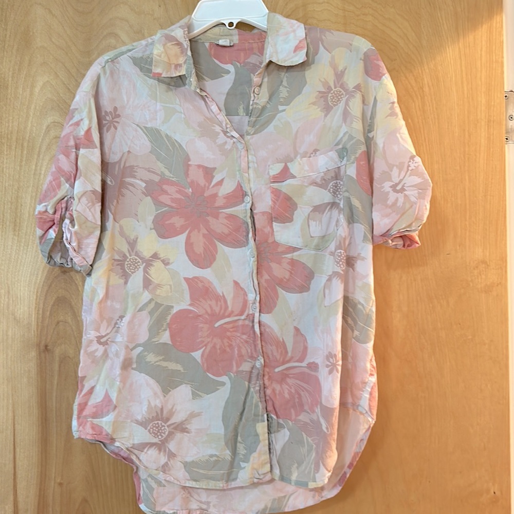 Aerie aloha shirt , oversized super lightweight floral shirt